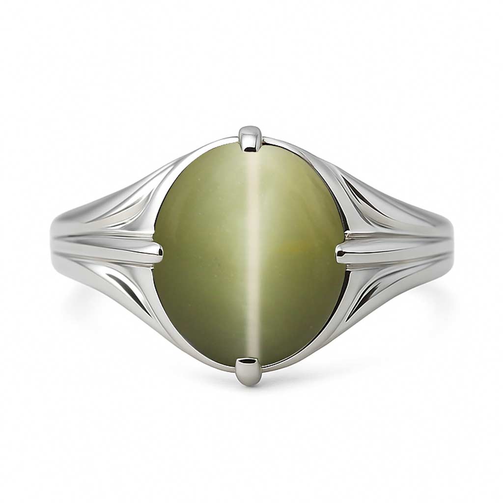 Luxury Handmade 925 Silver Cat's Eye For Men
