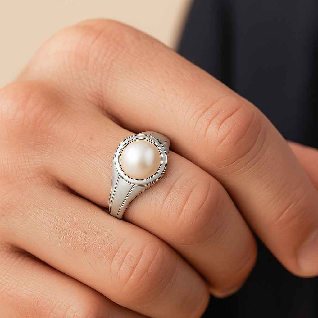 Luxury Handmade 925 Silver Pearl For Men