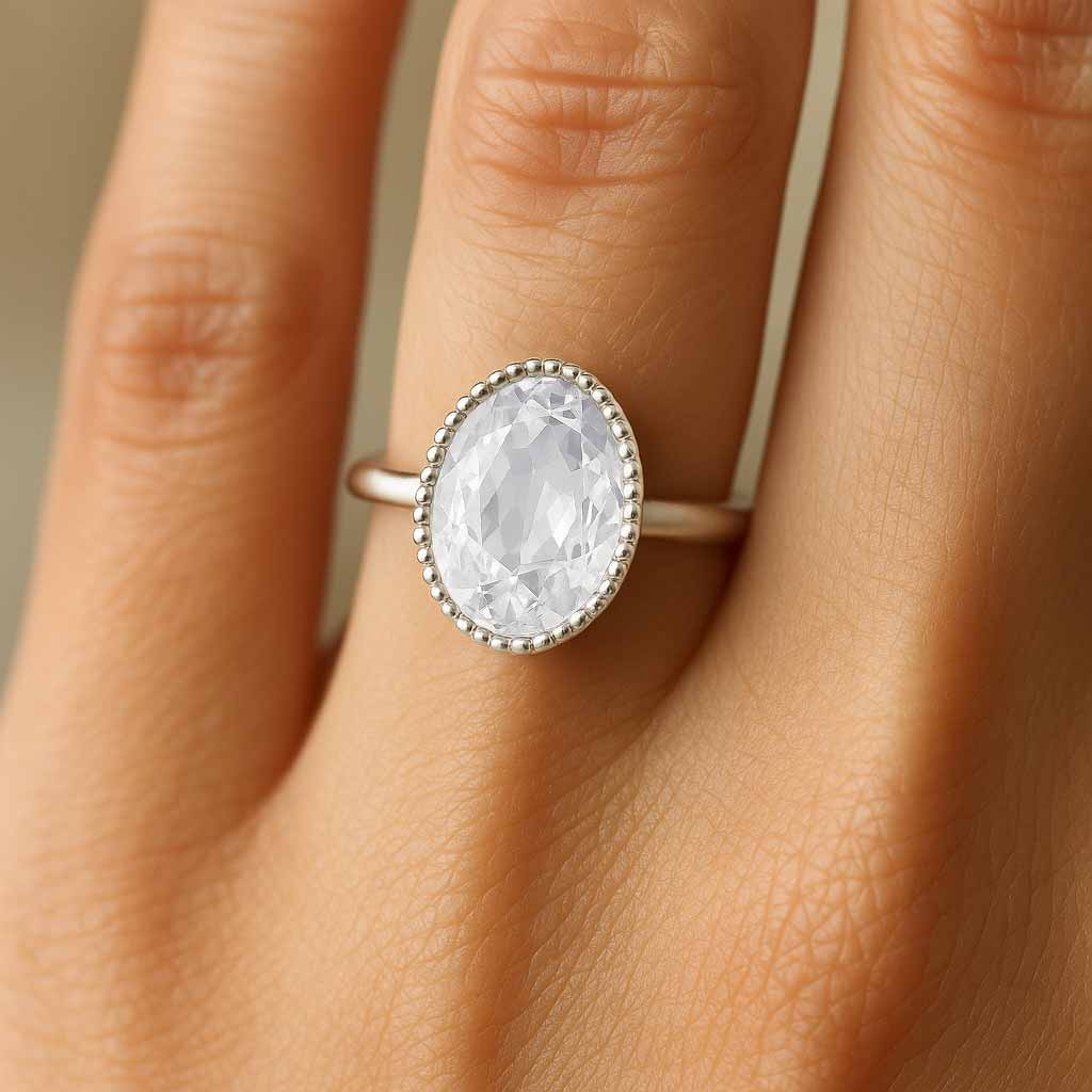 Luxury Heritage Sterling Silver Zircon Women’s Ring