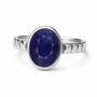 Luxury Royal Blue Sapphire Sterling Silver Ring for Male