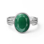 Luxury Royal Emerald Sterling Silver Ring for Female