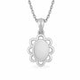 Modern 925 Silver Opal Stone Pendant