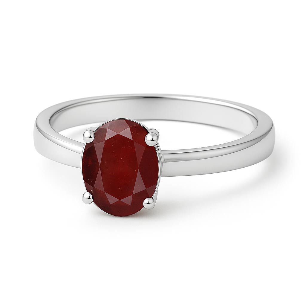 Modern 925 Sterling Silver Hessonite Gomed Women’s Ring