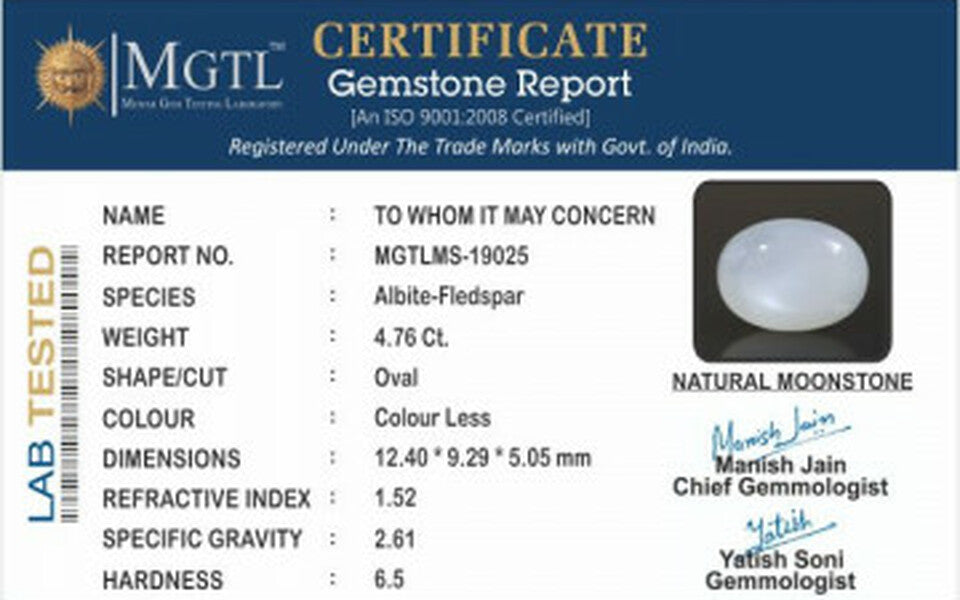 Moonstone - MS 19025 (Origin - India) Limited - Quality