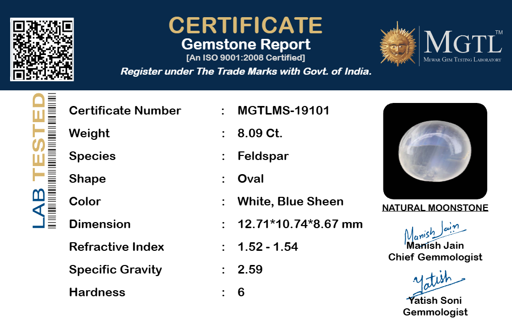 Ceylon Moonstone - 8.09 Carat Limited Quality MS-19101