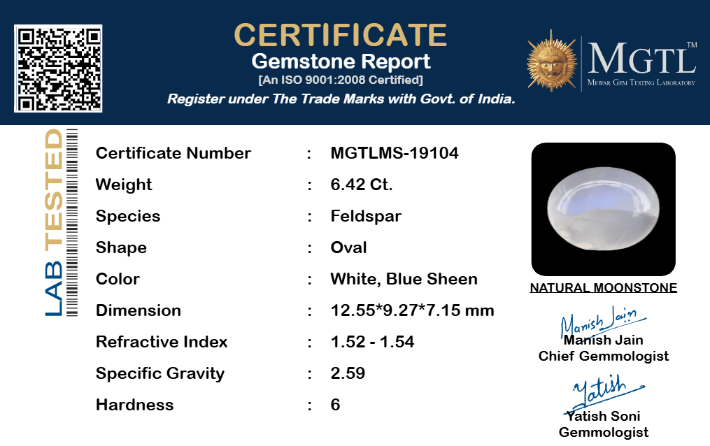 Ceylon Moonstone - 6.42 Carat Limited Quality MS-19104