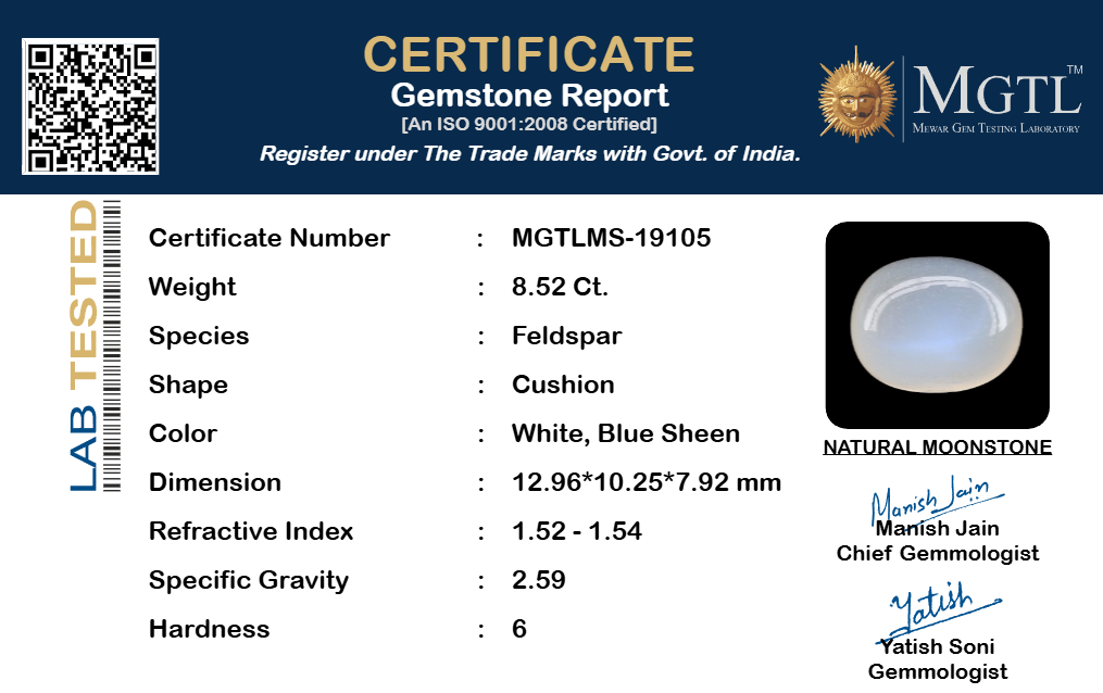 Ceylon Moonstone - 8.52 Carat Rare Quality MS-19105