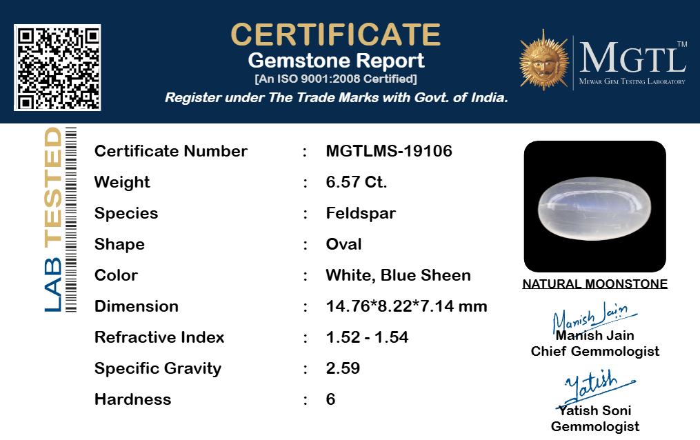Ceylon Moonstone - 6.57 Carat Rare Quality MS-19106