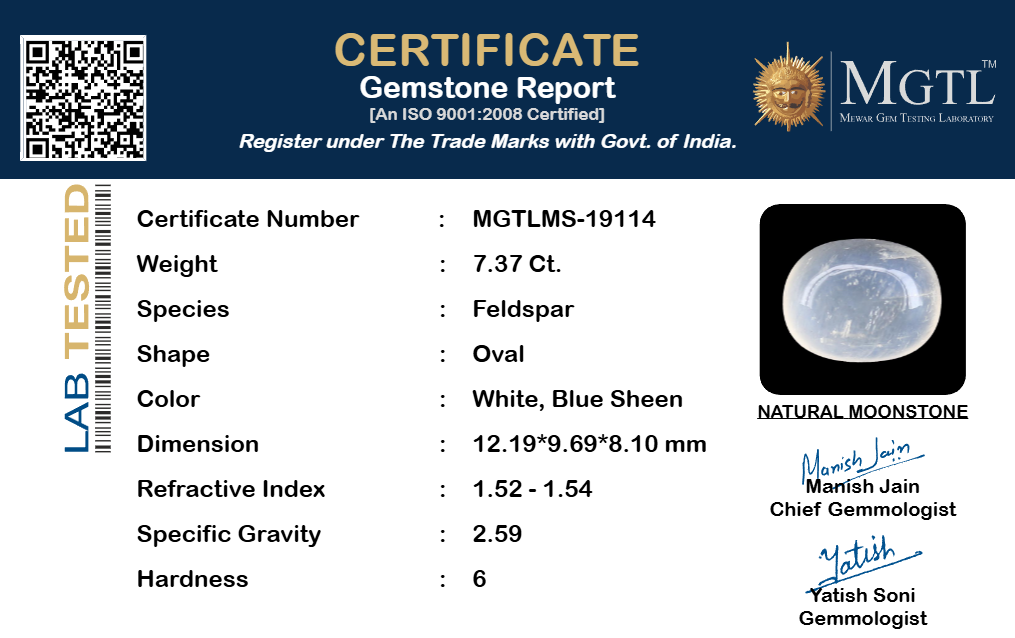 Ceylon Moonstone - 7.37 Carat Limited Quality MS-19114