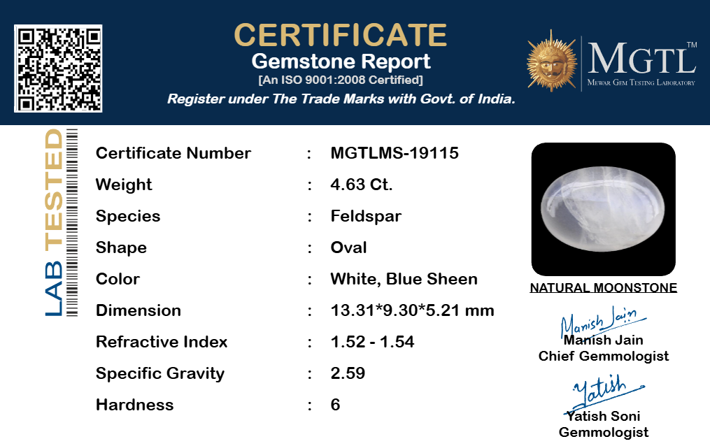 Ceylon Moonstone - 4.63 Carat Prime Quality MS-19115
