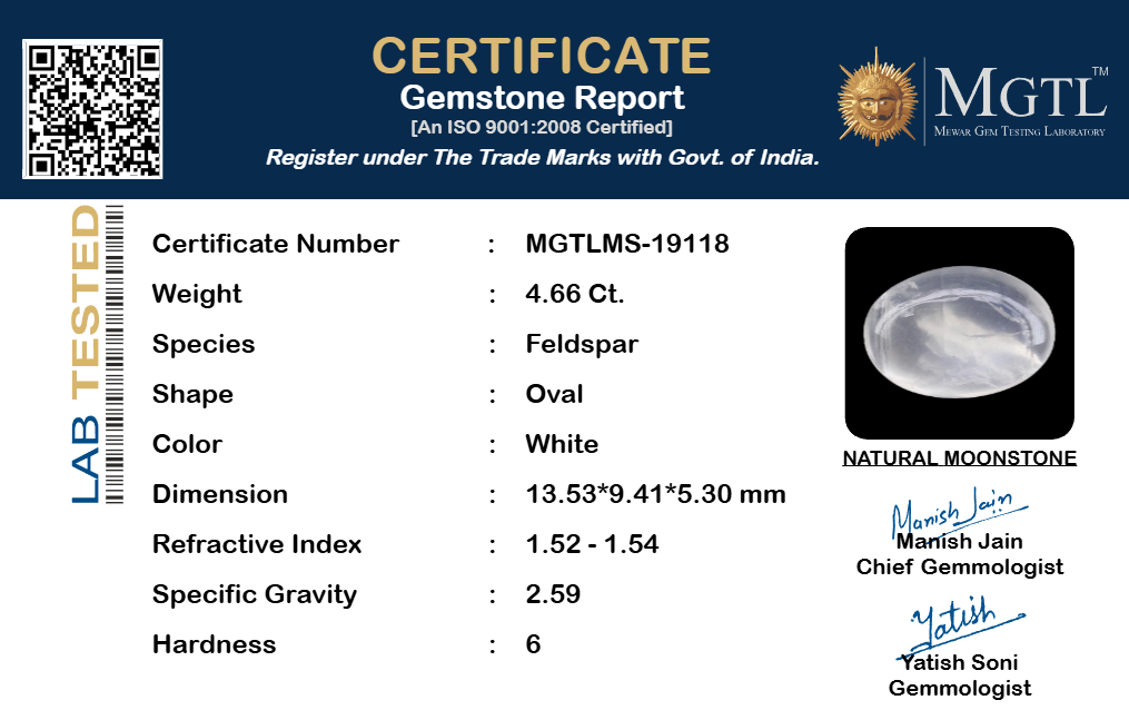 Ceylon Moonstone - 4.66 Carat Limited Quality MS-19118