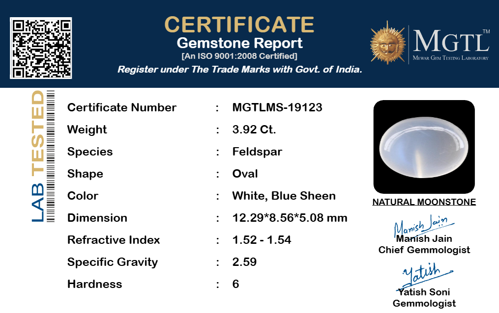Ceylon Moonstone - 3.92 Carat Limited Quality MS-19123