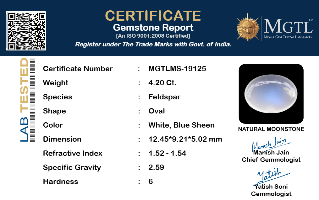 Ceylon Moonstone - 4.20 Carat Rare Quality MS-19125