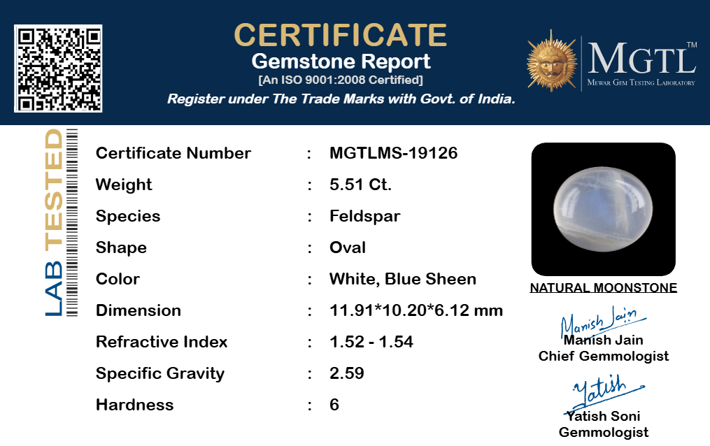 Ceylon Moonstone - 5.51 Carat Limited Quality MS-19126