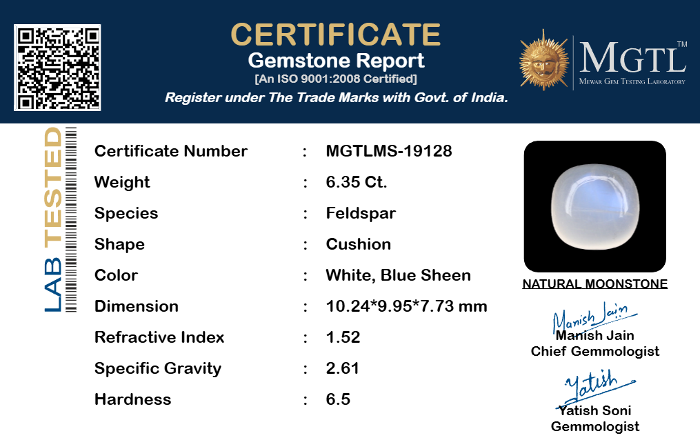 Ceylon Moonstone - 6.35 Carat Rare Quality MS-19128