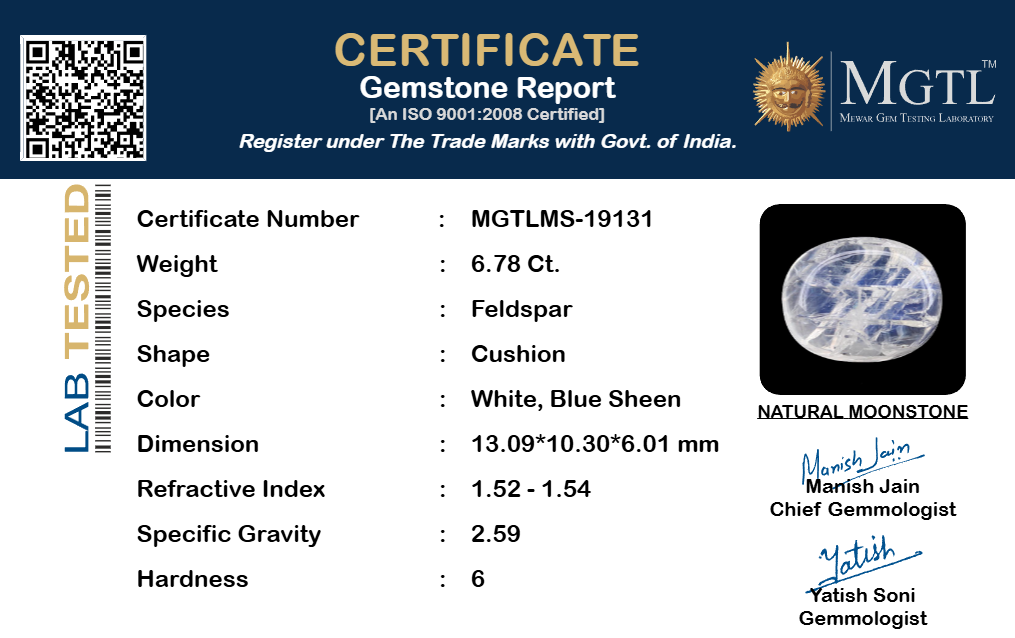 Ceylon Moonstone - 6.78 Carat Prime Quality MS-19131