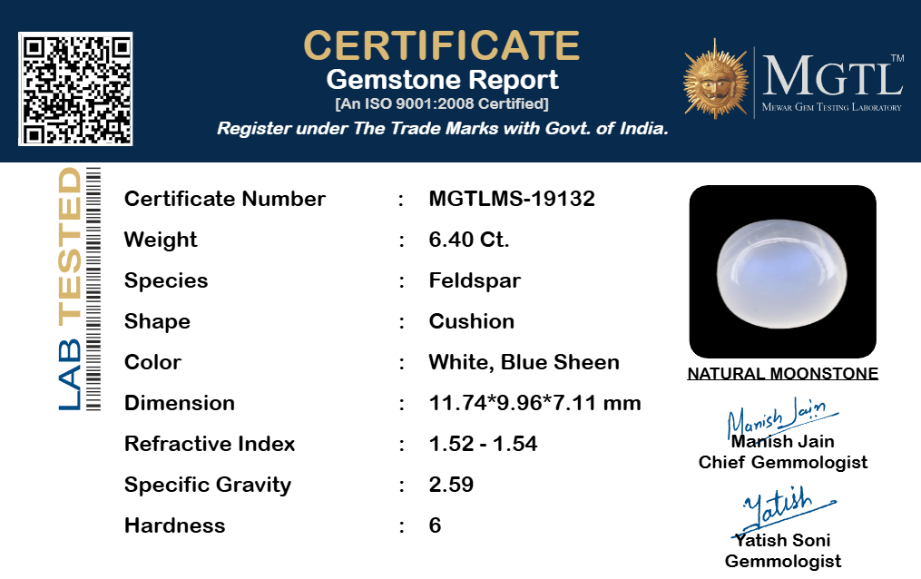 Ceylon Moonstone - 6.40 Carat Limited Quality MS-19132