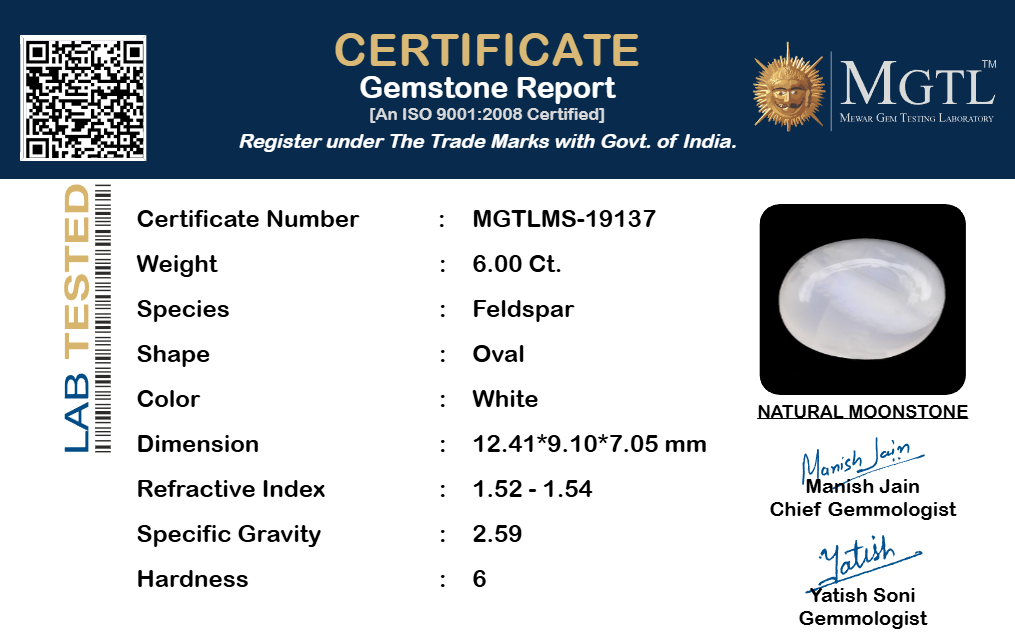 Ceylon Moonstone - 6.00 Carat Prime Quality MS-19137