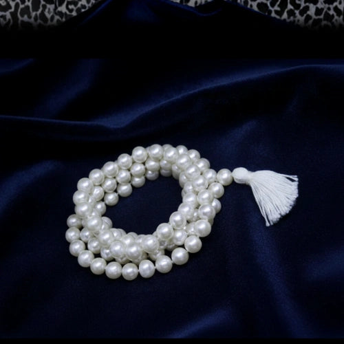 Natural Pearl (Moti) Jaap Mala 108 Beads for Meditation or Prayer