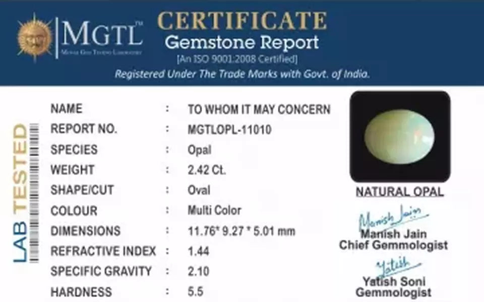 Opal - OPL 11010 (Origin - Ethiopia) Limited - Quality
