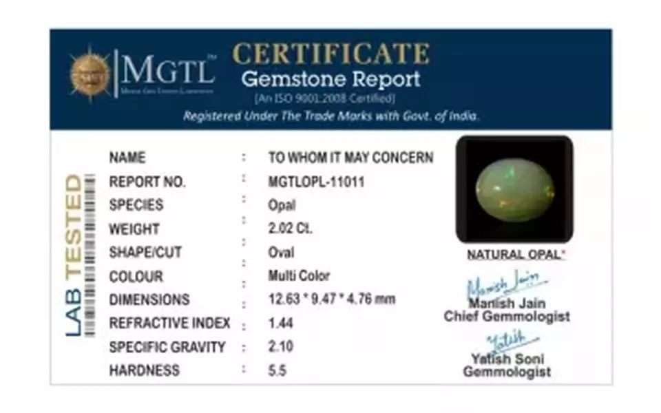 Opal - OPL 11011 (Origin - Ethiopia) Limited - Quality