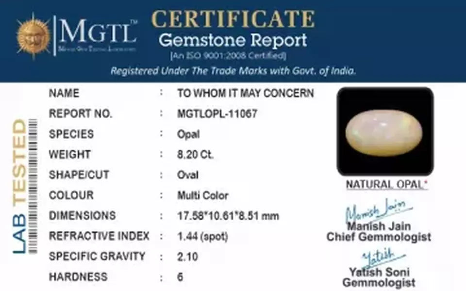 Opal OPL-11067 (Origin - Ethiopian) Prime - Quality