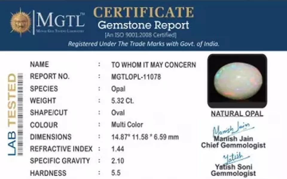 Opal - OPL 11078 (Origin - Ethiopian) Limited - Quality