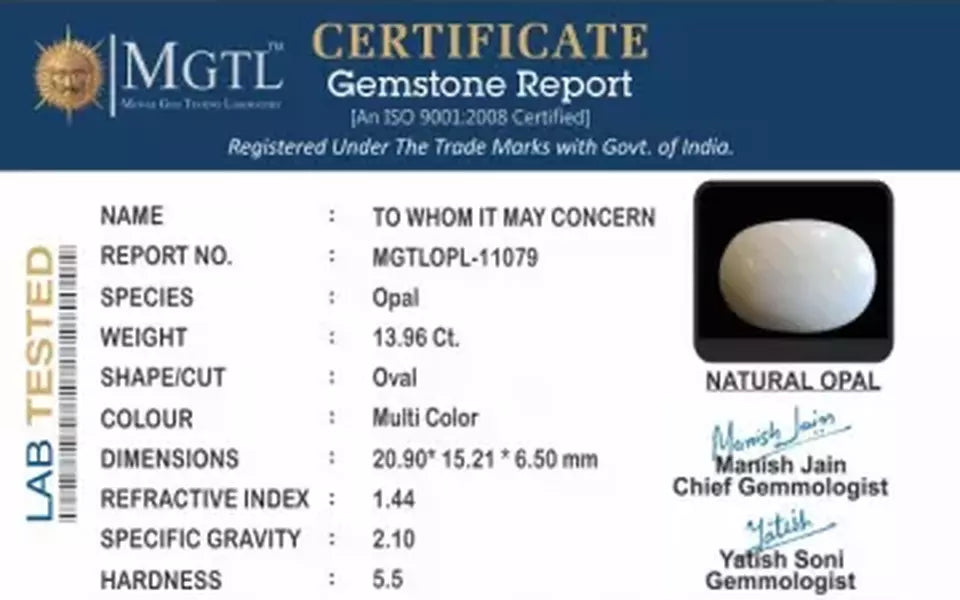 Opal - OPL 11079 (Origin - Australian) Limited - Quality