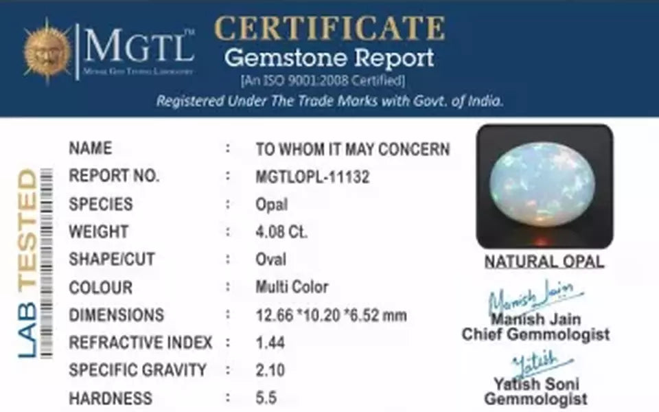 Opal - OPL 11132 (Origin - Ethiopian) Prime - Quality