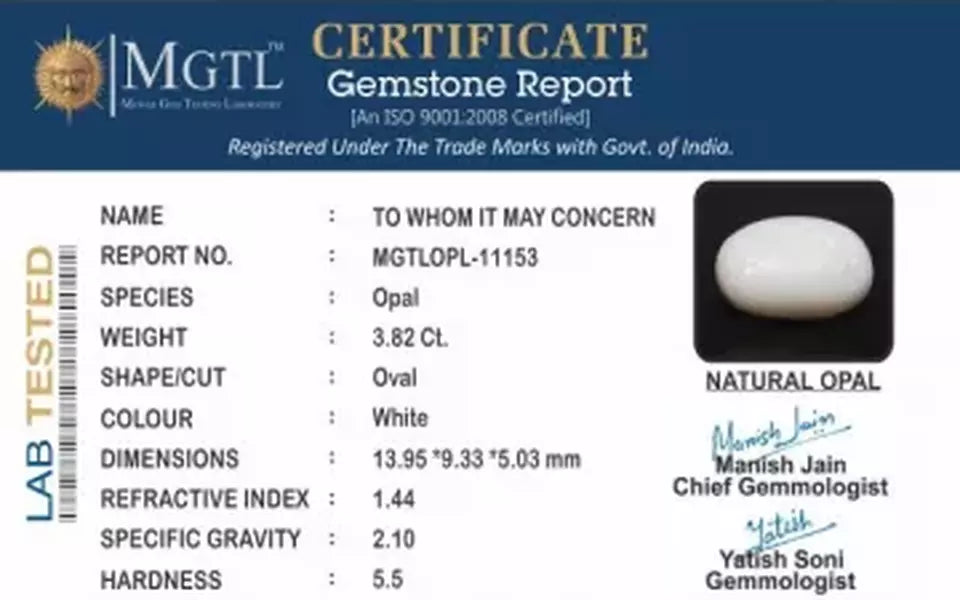 Opal - OPL 11153 (Origin - Australian) Prime - Quality