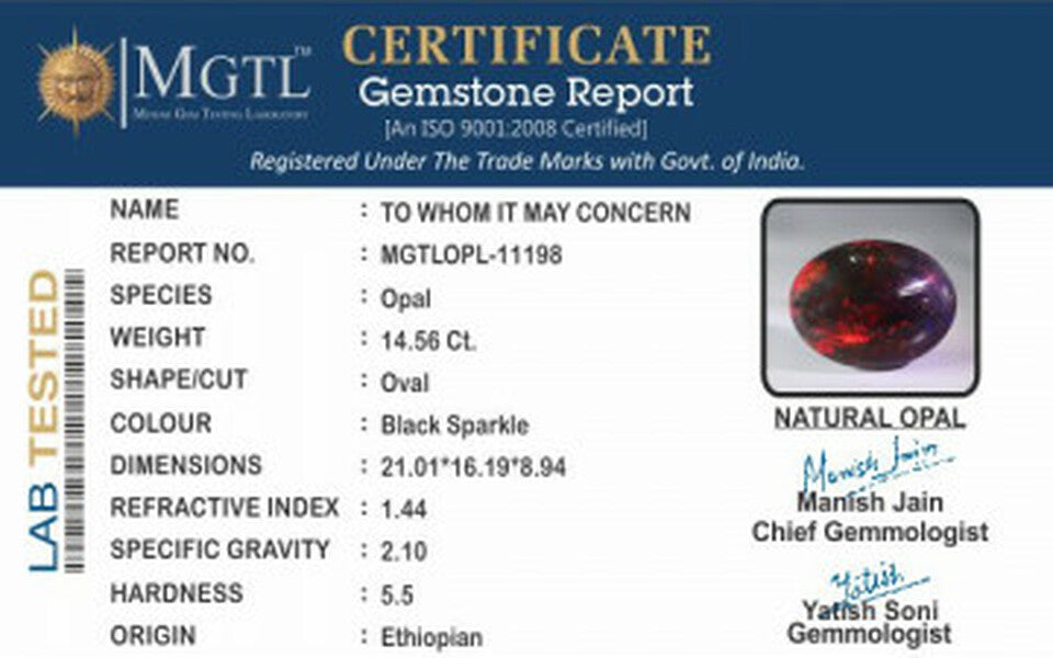 Ethiopian Opal - OPL-11198  Limited-Quality 14.56-Carat