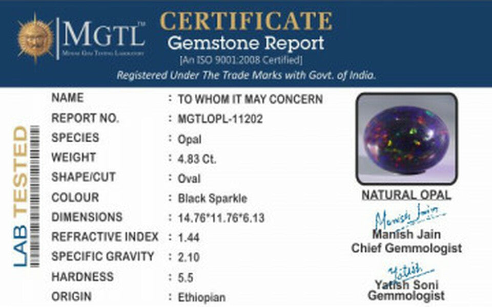 Ethiopian Opal - OPL-11202  Limited-Quality 4.83-Carat