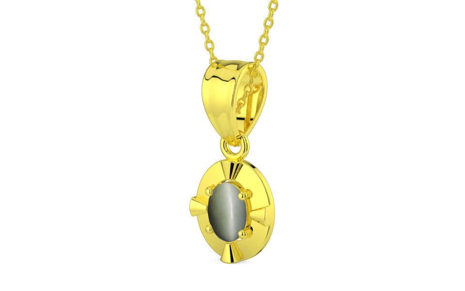 Panchdhatu Cat's Eye Pendant Fine Quality (P11)
