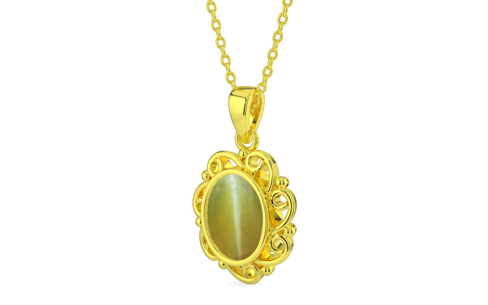Panchdhatu Cat's Eye Pendant Limited Quality (P5)