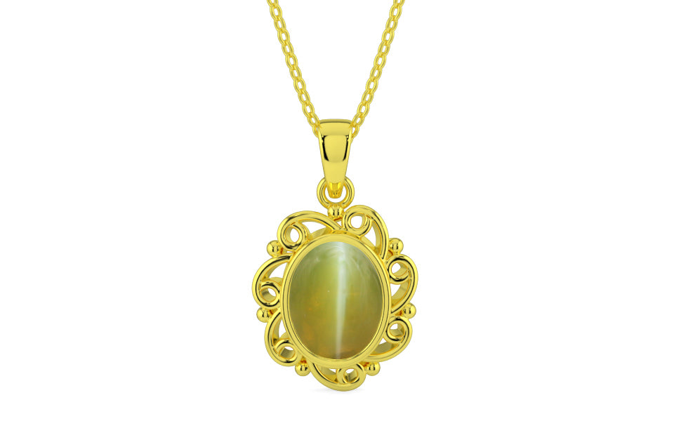 Panchdhatu Cat's Eye Pendant Limited Quality (P5)
