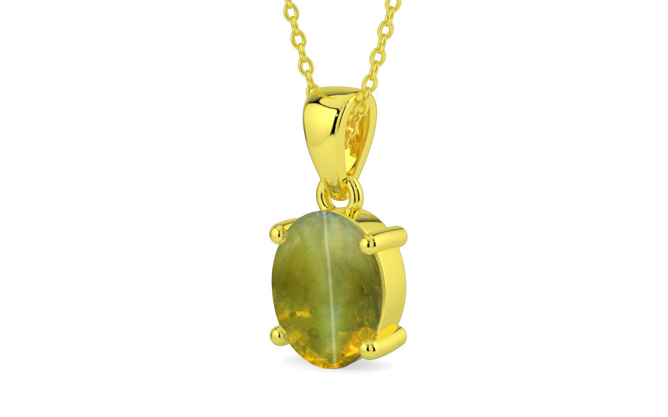 Panchdhatu Cat's Eye Pendant Rare Quality (P10)