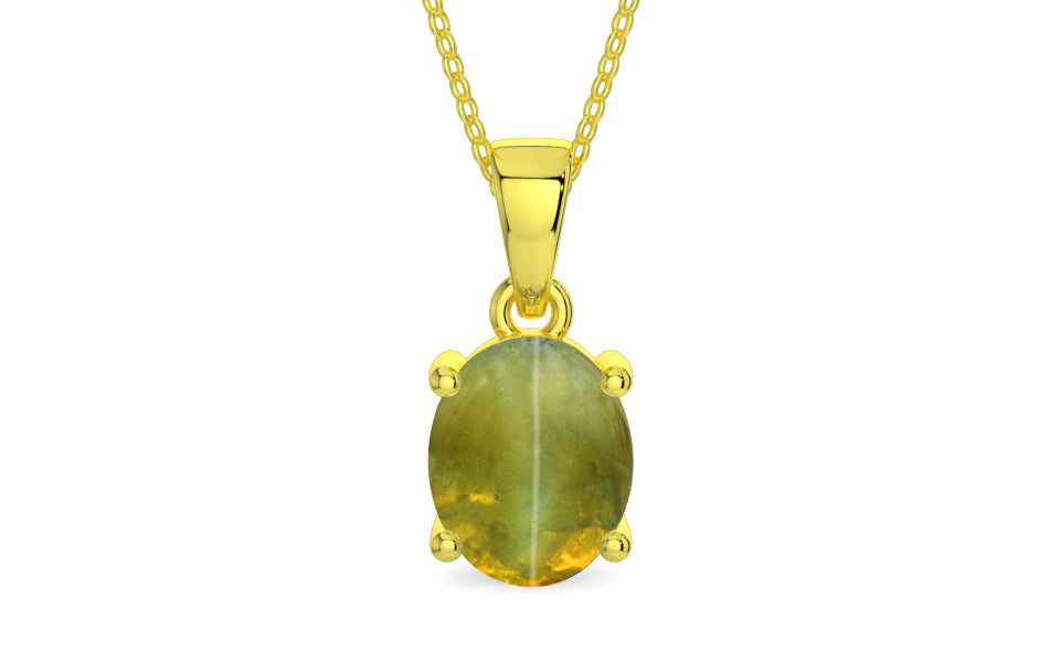 Panchdhatu Cat's Eye Pendant Rare Quality (P10)