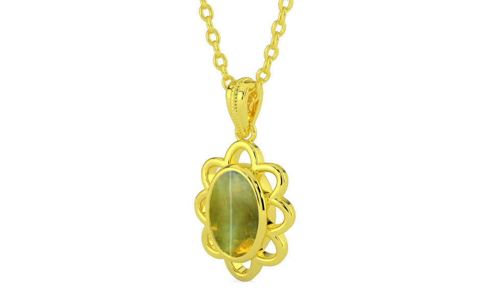 Panchdhatu Cat's Eye Pendant Rare Quality (P3)