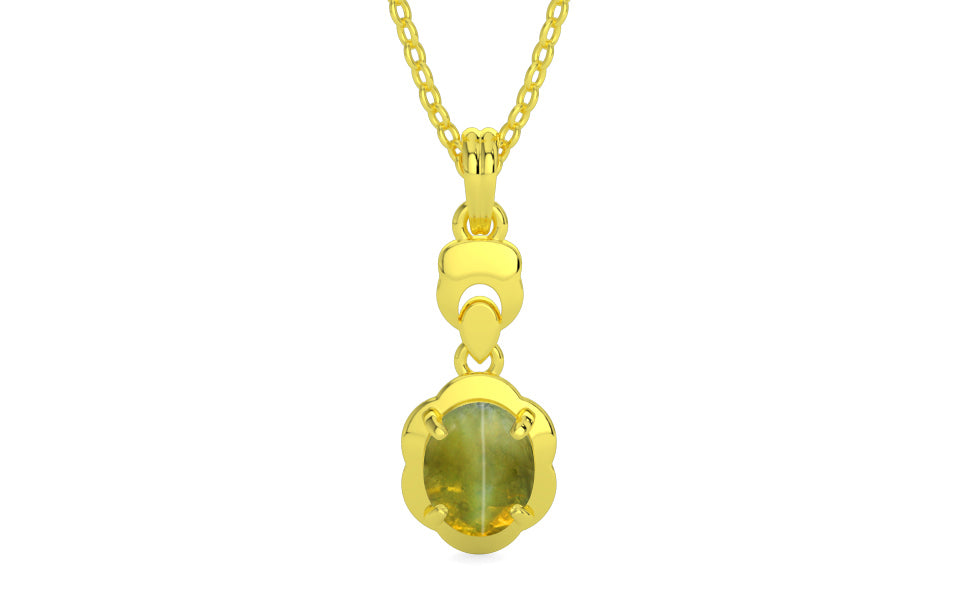 Panchdhatu Cat's Eye Pendant Rare Quality (P6)