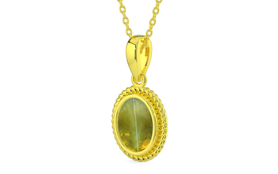 Panchdhatu Cat's Eye Pendant Rare Quality (P7)