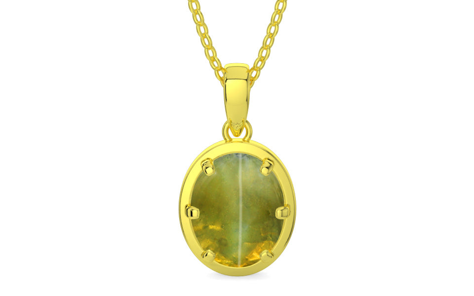 Panchdhatu Cat's Eye Pendant Rare Quality (P8)