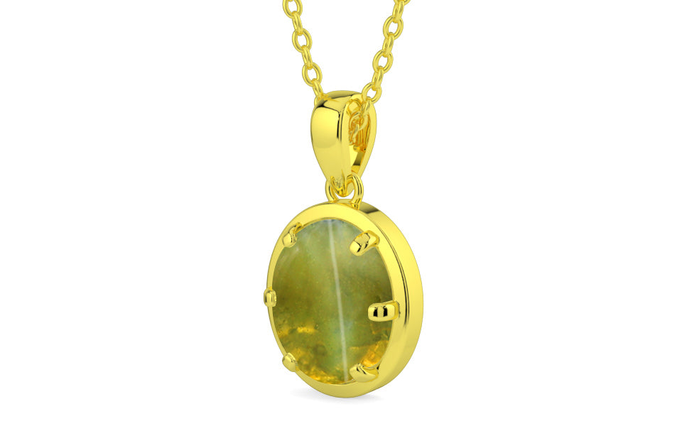 Panchdhatu Cat's Eye Pendant Rare Quality (P8)