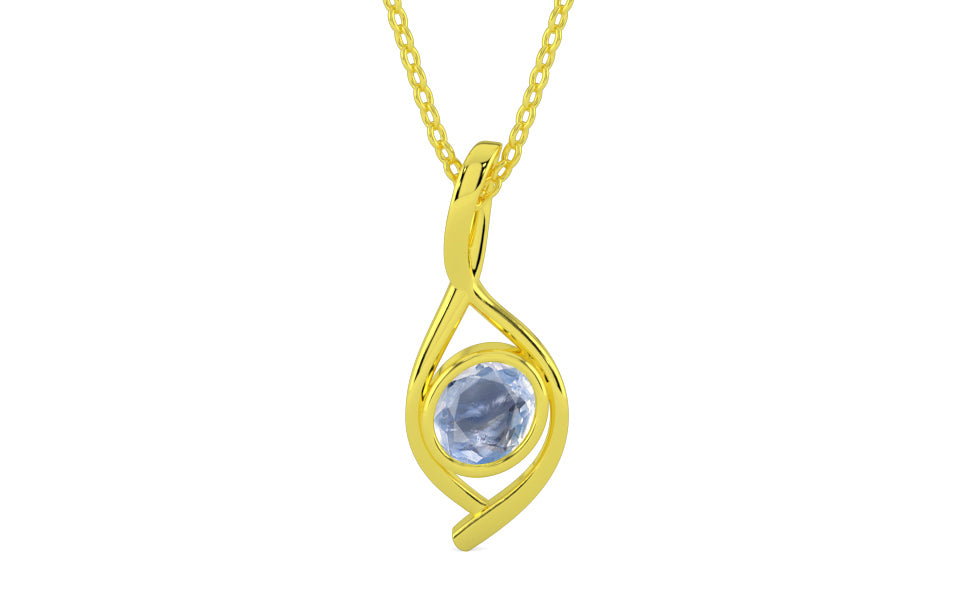 Panchdhatu Ceylon Blue Sapphire Pendant Fine Quality (P1)