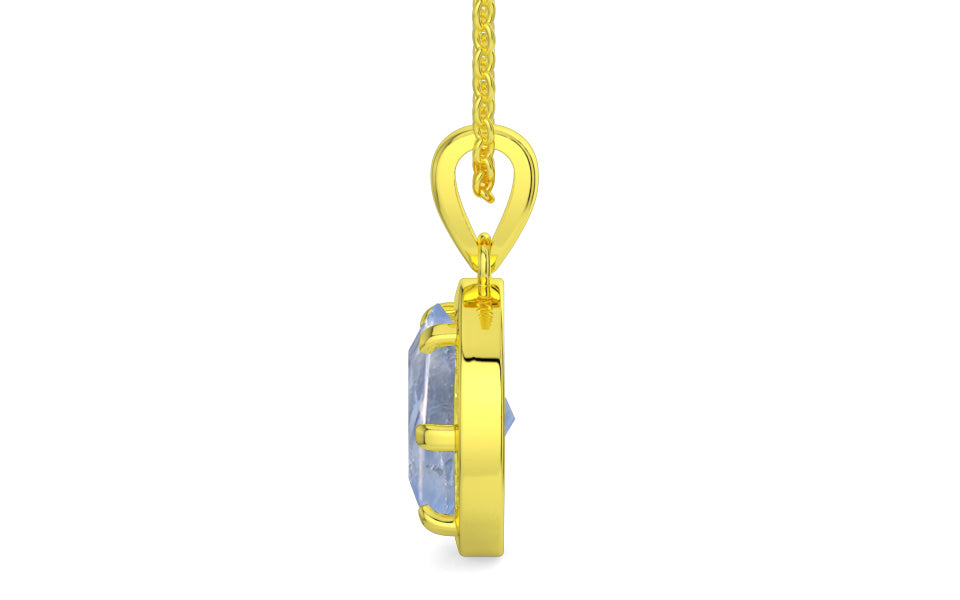 Panchdhatu Ceylon Blue Sapphire Pendant Fine Quality (P8)
