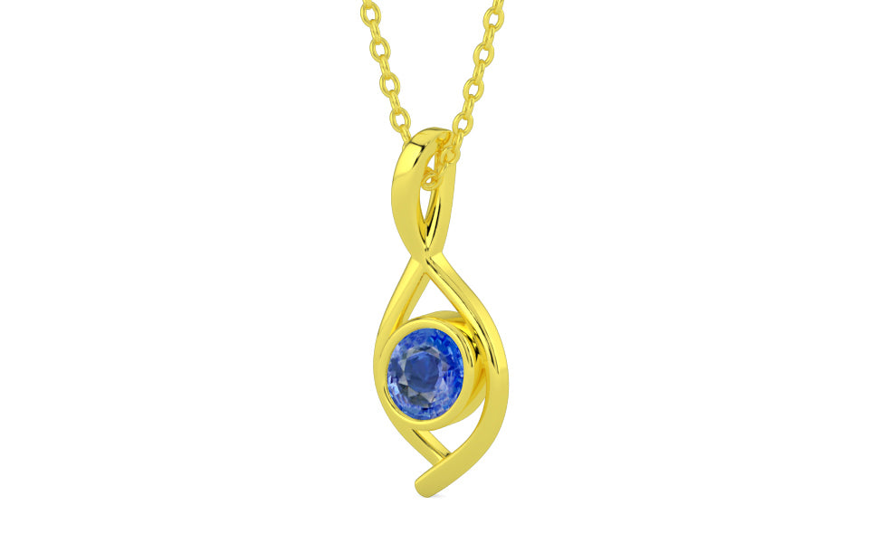 Panchdhatu Ceylon Blue Sapphire Pendant Limited Quality (P1)