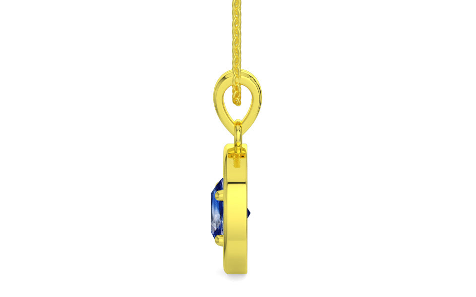 Panchdhatu Ceylon Blue Sapphire Pendant Limited Quality (P2)