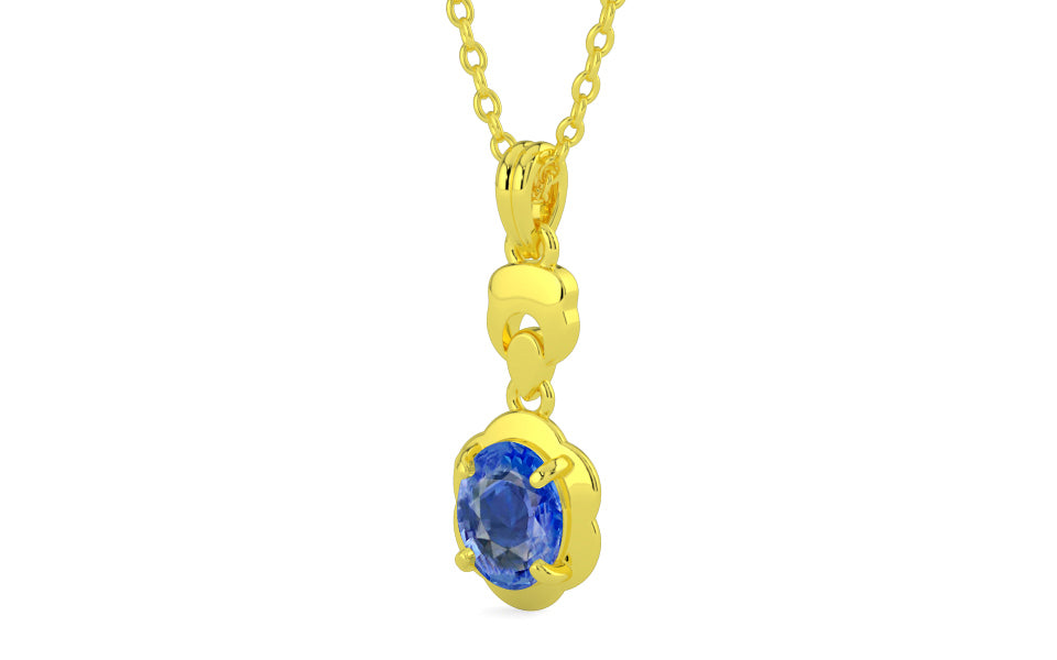 Panchdhatu Ceylon Blue Sapphire Pendant Limited Quality (P6)