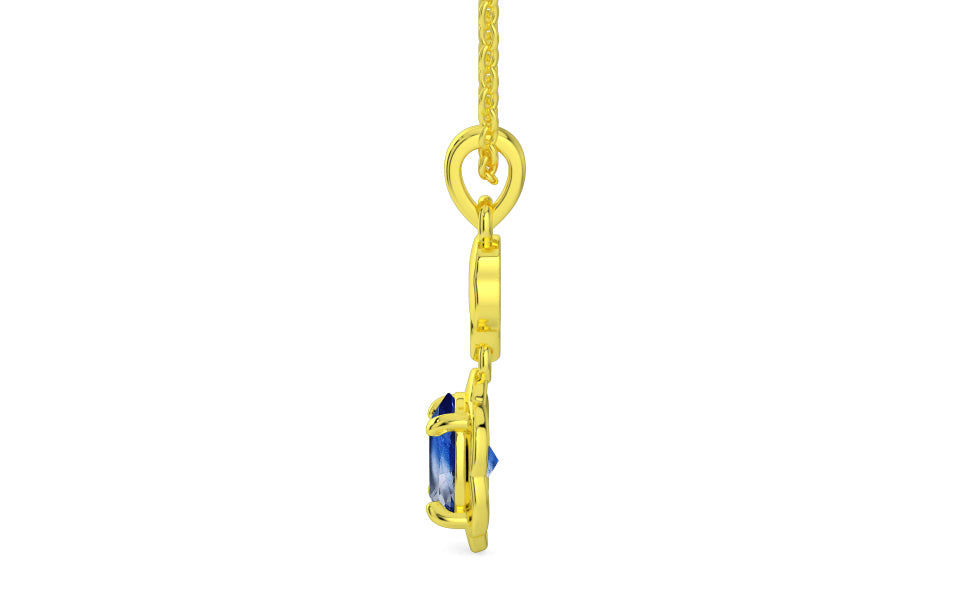 Panchdhatu Ceylon Blue Sapphire Pendant Limited Quality (P6)
