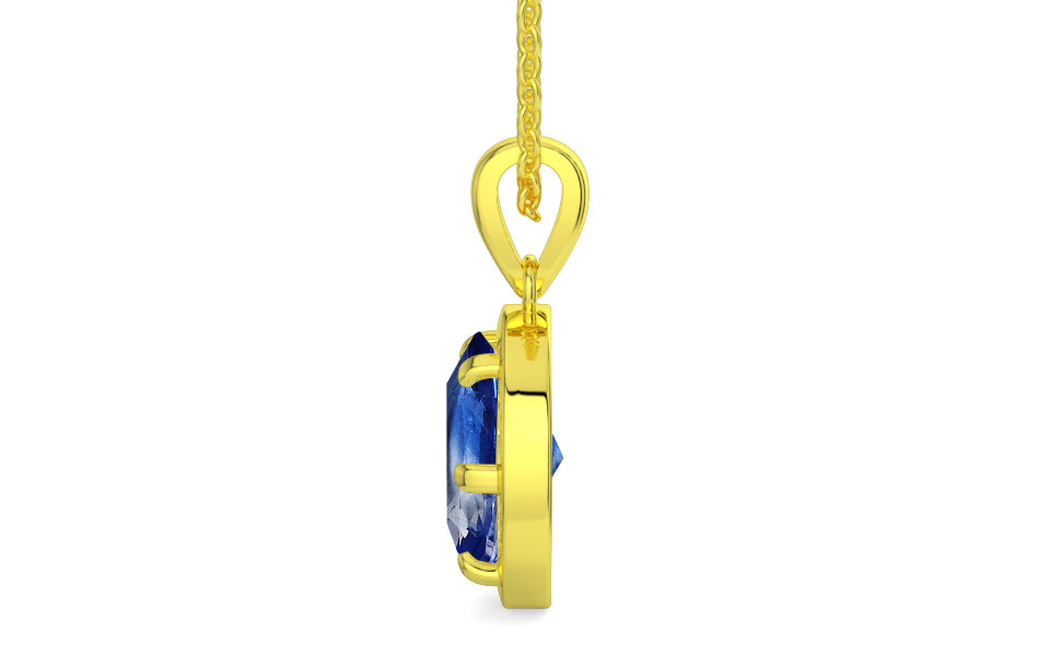 Panchdhatu Ceylon Blue Sapphire Pendant Limited Quality (P8)