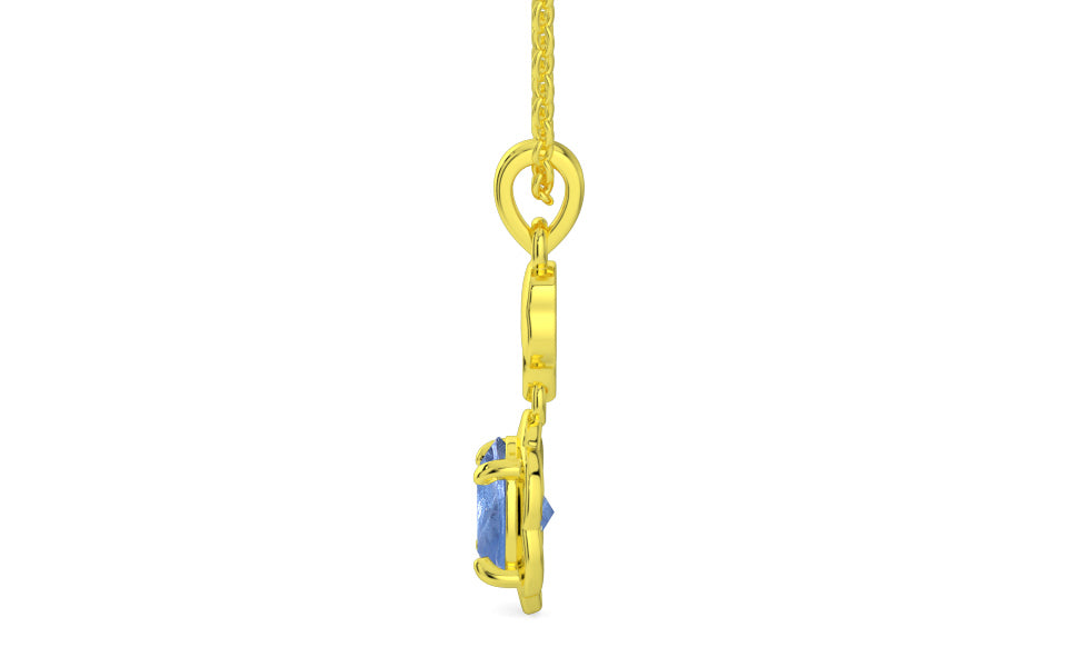 Panchdhatu Ceylon Blue Sapphire Pendant Prime Quality (P6)